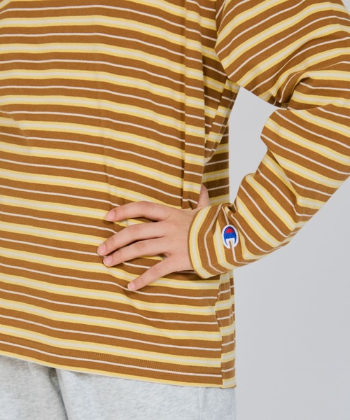 Champion(チャンピオン)の「【Champion/チャンピオン】キッズ ベーシック ロングスリーブTシャツ(ワンピース・キッズ・ライトブラウン/アイボリー/パープル系その他3・120/110/100/150/140/160/130)」の16枚目の写真