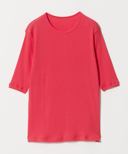 UNITED ARROWS（ユナイテッドアローズ）の「コットン テレコ 5分袖 カットソー（Tシャツ/カットソー・レディース・ダークブラウン/ホワイト/ピンク/ブラック・FREE）」の11枚目の写真