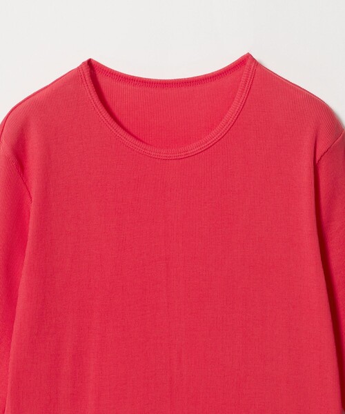 UNITED ARROWS（ユナイテッドアローズ）の「コットン テレコ 5分袖 カットソー（Tシャツ/カットソー・レディース・ダークブラウン/ホワイト/ピンク/ブラック・FREE）」の12枚目の写真