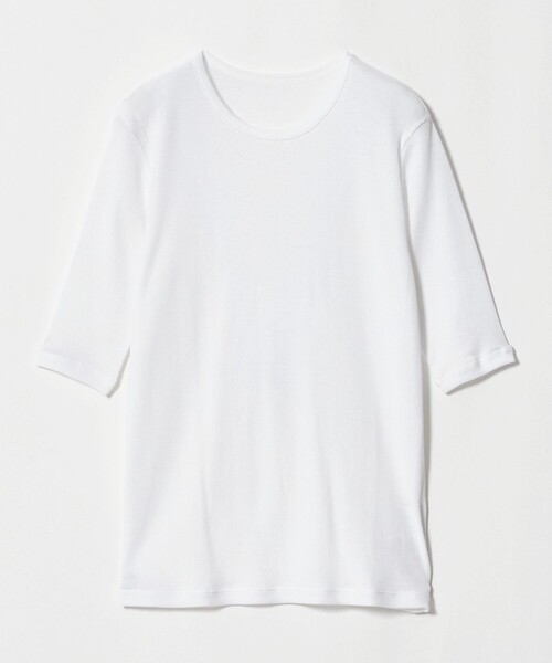 UNITED ARROWS（ユナイテッドアローズ）の「コットン テレコ 5分袖 カットソー（Tシャツ/カットソー・レディース・ダークブラウン/ホワイト/ピンク/ブラック・FREE）」の14枚目の写真