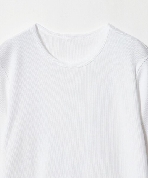 UNITED ARROWS（ユナイテッドアローズ）の「コットン テレコ 5分袖 カットソー（Tシャツ/カットソー・レディース・ダークブラウン/ホワイト/ピンク/ブラック・FREE）」の15枚目の写真