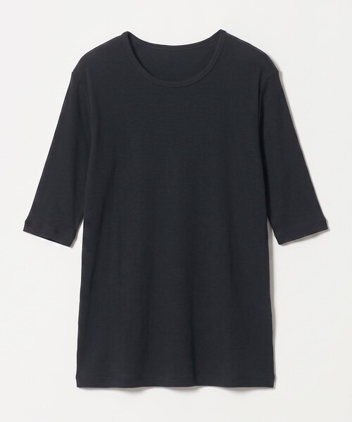 UNITED ARROWS（ユナイテッドアローズ）の「コットン テレコ 5分袖 カットソー（Tシャツ/カットソー・レディース・ダークブラウン/ホワイト/ピンク/ブラック・FREE）」の20枚目の写真