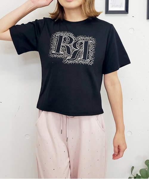 FUN(ファン)の「キラキラロゴT(Tシャツ/カットソー・レディース・ブラック/ピンク/オフホワイト・FREE)」の3枚目の写真