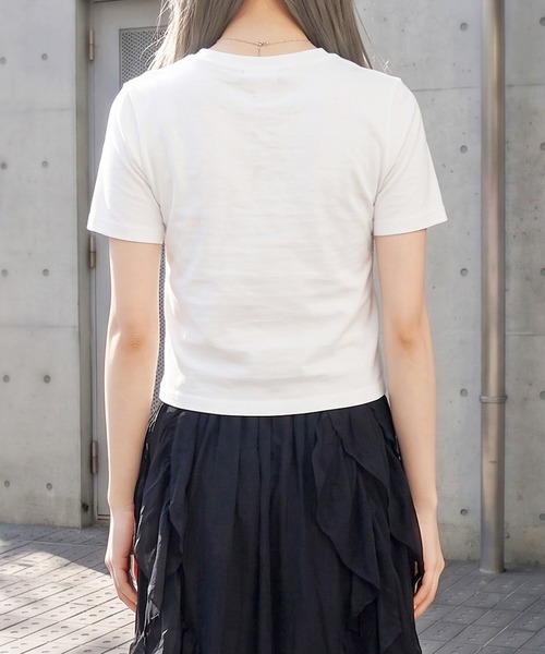 FUN(ファン)の「キラキラロゴT(Tシャツ/カットソー・レディース・ブラック/ピンク/オフホワイト・FREE)」の5枚目の写真