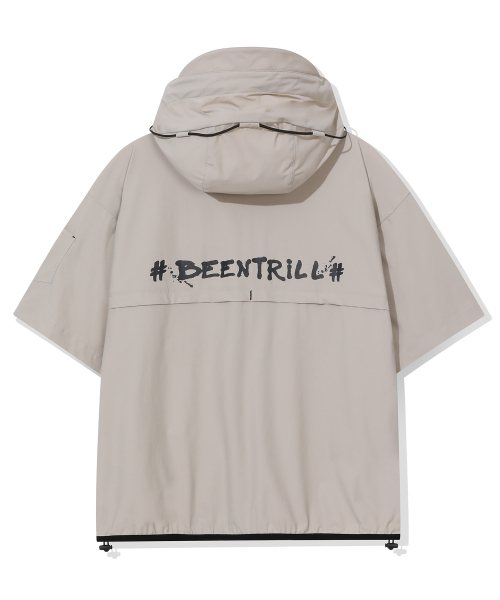 BEENTRILL（ビントリル）の「タクティカルパフォーマンスフードパーカー半袖ジップアップ（ライトベージュ）（ジャージ・レディース・その他・SMALL/MEDIUM/LARGE/X-LARGE）」の3枚目の写真