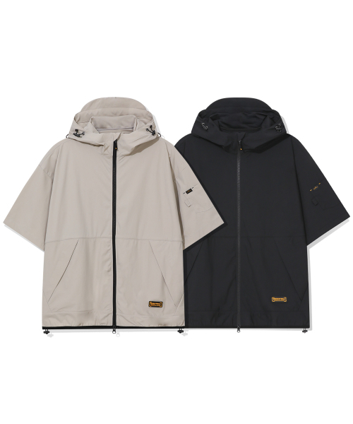 BEENTRILL（ビントリル）の「タクティカルパフォーマンスフードパーカー半袖ジップアップ（ライトベージュ）（ジャージ・レディース・その他・SMALL/MEDIUM/LARGE/X-LARGE）」の5枚目の写真