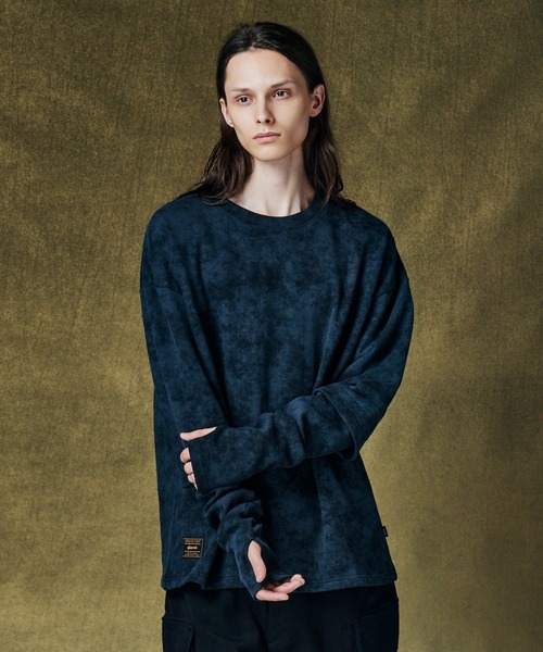 glamb(グラム)の「Layered Sleeves Sweat / レイヤードスリーブスウェット(スウェット・メンズ・グリーン/ブラック・S/M/L)」の1枚目の写真