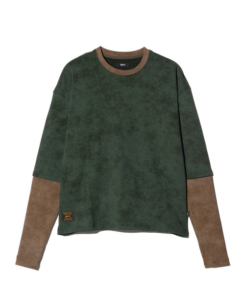 glamb(グラム)の「Layered Sleeves Sweat / レイヤードスリーブスウェット(スウェット・メンズ・グリーン/ブラック・S/M/L)」の3枚目の写真