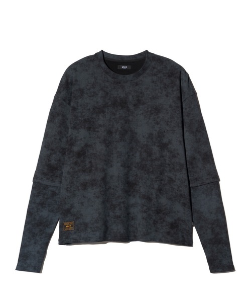 glamb(グラム)の「Layered Sleeves Sweat / レイヤードスリーブスウェット(スウェット・メンズ・グリーン/ブラック・S/M/L)」の5枚目の写真