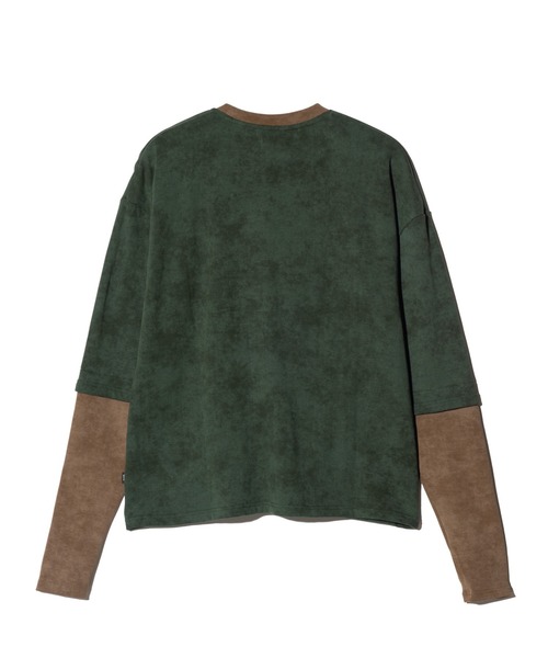 glamb(グラム)の「Layered Sleeves Sweat / レイヤードスリーブスウェット(スウェット・メンズ・グリーン/ブラック・S/M/L)」の4枚目の写真