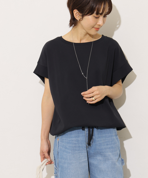 JOURNAL STANDARD relume(ジャーナルスタンダード レリューム)の「《WEB限定追加2》コットンドロップショルダー ドロストT(Tシャツ/カットソー・レディース・ホワイト/ブラック・FREE)」の14枚目の写真