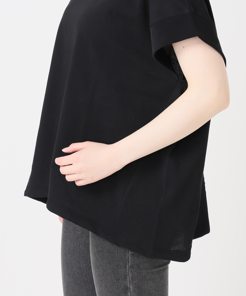 JOURNAL STANDARD relume(ジャーナルスタンダード レリューム)の「《WEB限定追加2》コットンドロップショルダー ドロストT(Tシャツ/カットソー・レディース・ホワイト/ブラック・FREE)」の22枚目の写真