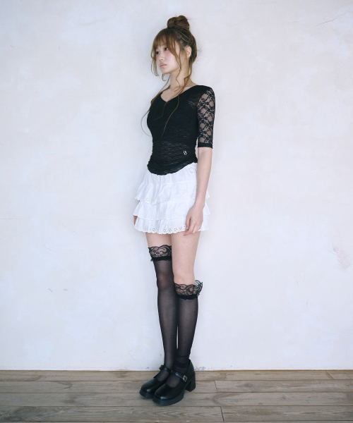 REISE MIYA（レイズミヤ）の「サナレースシャーリングトップ [ブラック]（Tシャツ/カットソー・レディース・その他・SMALL/MEDIUM）」の6枚目の写真