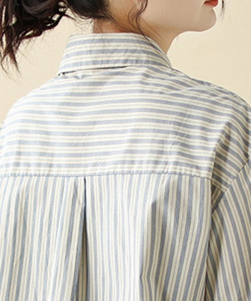 ONEP STAR(ワンピスター)の「ゴールドボタン付きストライプ長袖シャツ(シャツ/ブラウス・レディース・ストライプ・MEDIUM/LARGE/X-LARGE)」の14枚目の写真