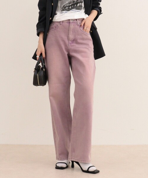 fredy emue(フレディエミュ)の「Soft color straight Denim(デニムパンツ・レディース・ブルー/ラベンダー・36/38)」の2枚目の写真