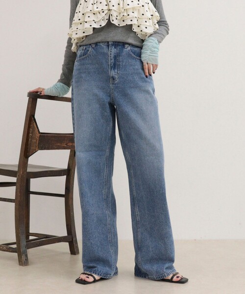 fredy emue(フレディエミュ)の「Soft color straight Denim(デニムパンツ・レディース・ブルー/ラベンダー・36/38)」の8枚目の写真