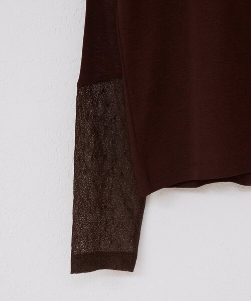DISCOAT（ディスコート）の「【WEB限定】レース切替シアープルオーバー（Tシャツ/カットソー・レディース・ホワイト/ブラック/ブラウン・FREE）」の17枚目の写真