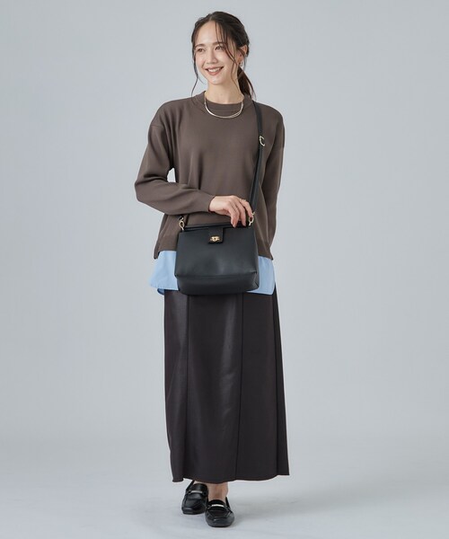 SHOO・LA・RUE(シューラルー)の「【2WAY】ベルトデザインショルダーバッグ(ショルダーバッグ・レディース・ベージュ/ピンク系/ブラック・00)」の5枚目の写真