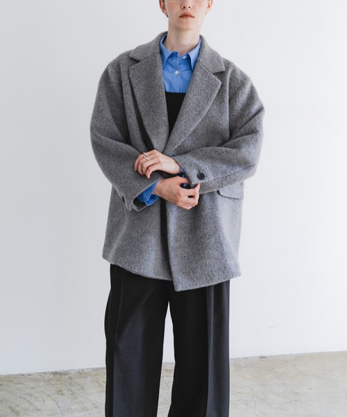 URBAN RESEARCH(アーバンリサーチ)の「ウールブレンドシャギーコート(その他アウター・レディース・グレー/グレー系その他・36/38)」の3枚目の写真