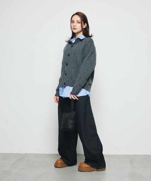 DAZE（デイズ）の「ストライプ レギュラーカラー オーバーサイズシャツ（シャツ/ブラウス・メンズ・ホワイト系/ブルー系・LARGE/MEDIUM/SMALL）」の10枚目の写真