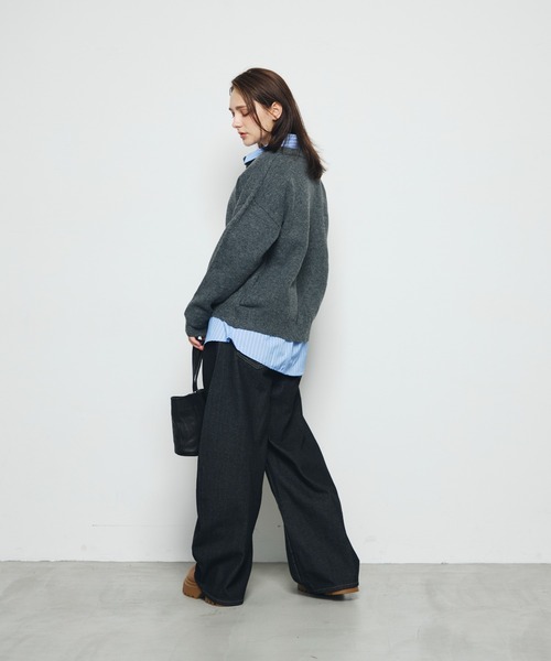 DAZE（デイズ）の「ストライプ レギュラーカラー オーバーサイズシャツ（シャツ/ブラウス・メンズ・ホワイト系/ブルー系・LARGE/MEDIUM/SMALL）」の12枚目の写真