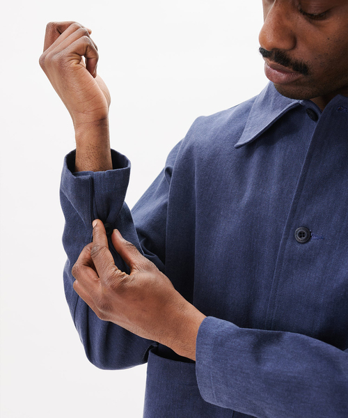 WISM(ウィズム)の「Estudio Niksen / エストゥディオ・ニクセン Plain Chore Jacket(カバーオール・メンズ・ブルー・1)」の11枚目の写真