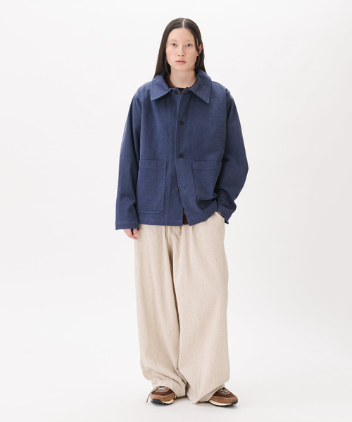WISM(ウィズム)の「Estudio Niksen / エストゥディオ・ニクセン Plain Chore Jacket(カバーオール・メンズ・ブルー・1)」の10枚目の写真