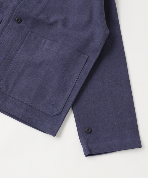 WISM(ウィズム)の「Estudio Niksen / エストゥディオ・ニクセン Plain Chore Jacket(カバーオール・メンズ・ブルー・1)」の6枚目の写真