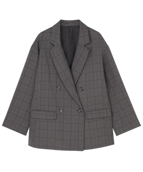 TOKYO SHIRTS(トウキョウシャツ)の「ジャコット テーラード ダブル ジャケット レディース(テーラードジャケット・レディース・グレー・M)」の1枚目の写真