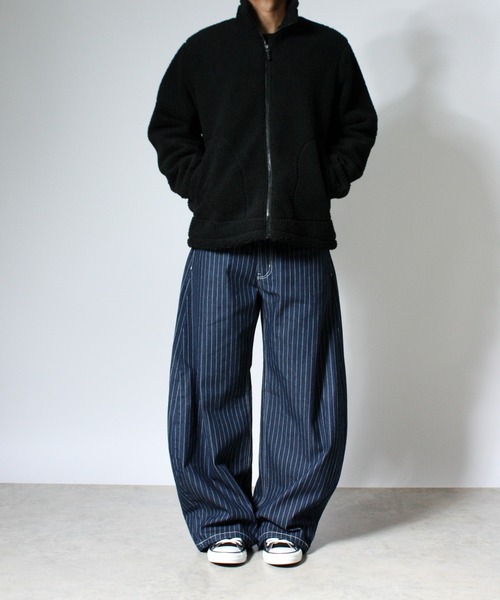 NYLAUS(ナイラス)の「【Nylaus】制電加工 防風 ボアブルゾン スタンドブルゾン(ブルゾン・メンズ・ブラウン/ブラック/アイボリー・M/L/LL)」の9枚目の写真