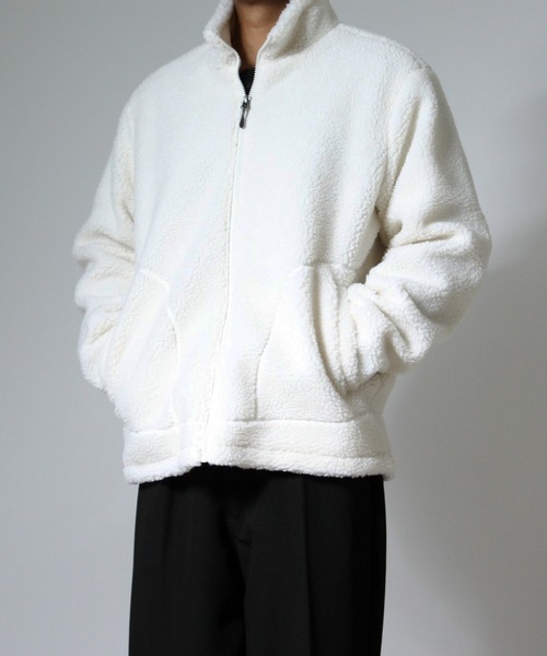 NYLAUS(ナイラス)の「【Nylaus】制電加工 防風 ボアブルゾン スタンドブルゾン(ブルゾン・メンズ・ブラウン/ブラック/アイボリー・M/L/LL)」の13枚目の写真