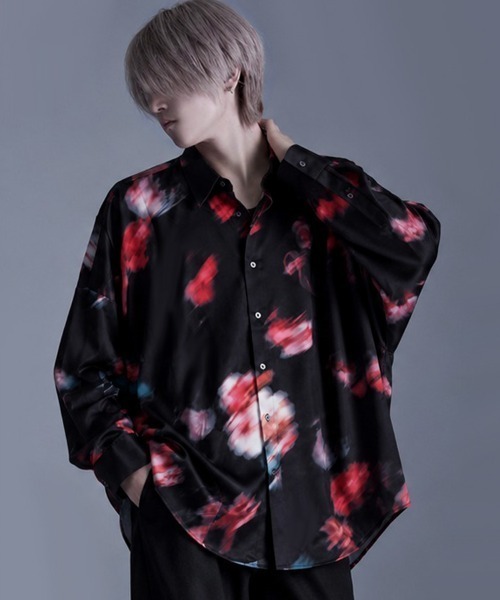 RUDOL(ルドル)の「『RUDOL/ルドル』フラワー総柄ドルマンシルエットシャツ(シャツ/ブラウス・メンズ・レッド/ブルー・L/M)」の2枚目の写真