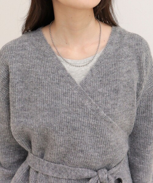 fredy emue(フレディエミュ)の「モヘヤ混カシュクールニットプルオーバー(ニット/セーター・レディース・サックスブルー/グレー/パープル・38)」の17枚目の写真