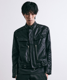 LEARVE（ルアブ）の「アービング ウォッシュド ビンテージ バイカージャケット（ライダースジャケット）」
