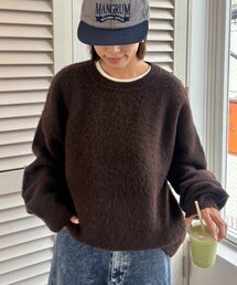【ZOZO限定】【UNISEX】シャギーニットプルオーバー