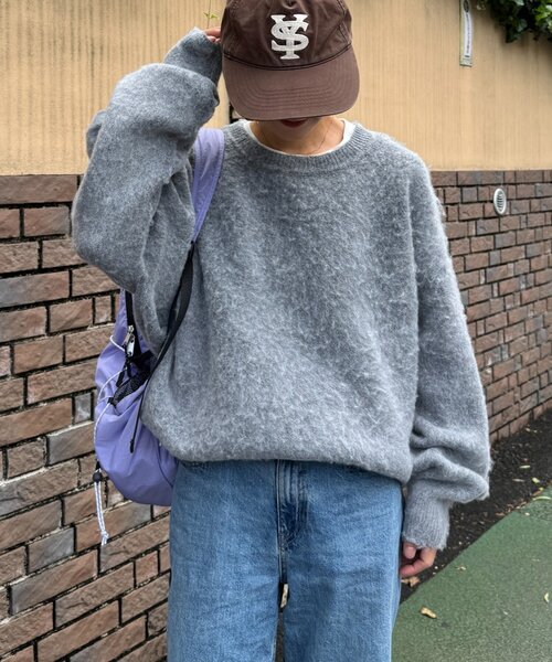 CIAOPANIC TYPY(チャオパニックティピー)の「【ZOZO限定】【UNISEX】シャギーニットプルオーバー(ニット/セーター・レディース・ブラック/パープル/ブラウン/グレー/レッド/ブルー・MEDIUM/LARGE)」の1枚目の写真