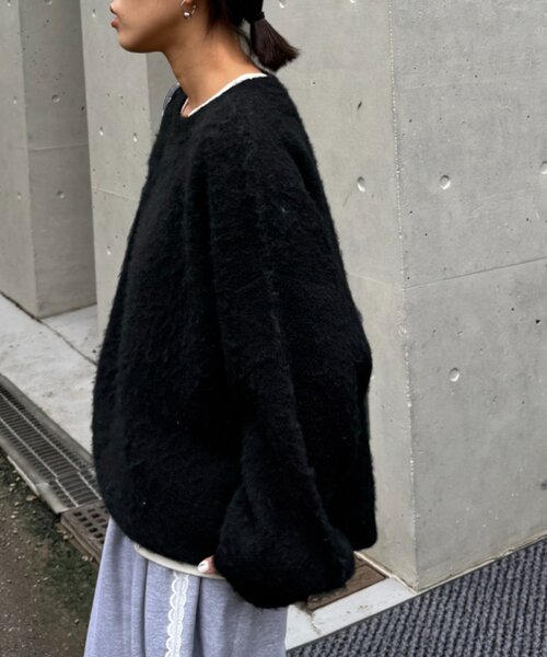 CIAOPANIC TYPY(チャオパニックティピー)の「【ZOZO限定】【UNISEX】シャギーニットプルオーバー(ニット/セーター・レディース・ブラック/パープル/ブラウン/グレー/レッド/ブルー・MEDIUM/LARGE)」の15枚目の写真