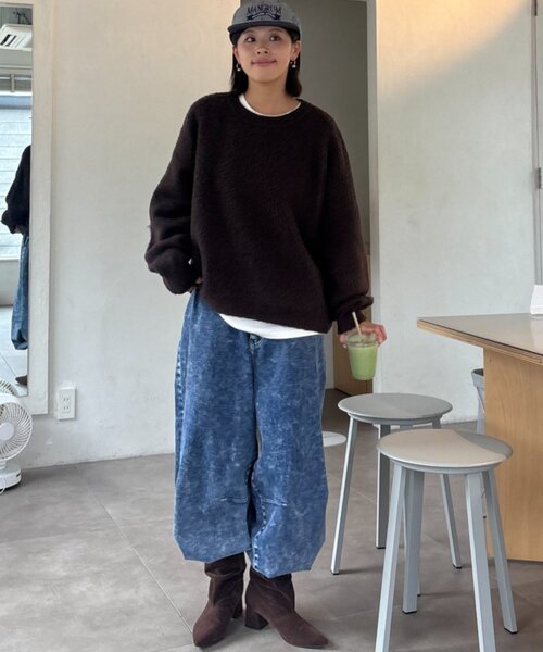 CIAOPANIC TYPY(チャオパニックティピー)の「【ZOZO限定】【UNISEX】シャギーニットプルオーバー(ニット/セーター・レディース・ブラック/パープル/ブラウン/グレー/レッド/ブルー・MEDIUM/LARGE)」の11枚目の写真