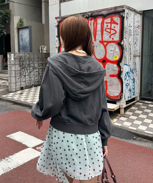 CIAOPANIC(チャオパニック)の「ピグメント刺繍ダブルジップフーディー / パーカー(パーカー・メンズ・チャコールグレー/イエロー/サーモンピンク/グレー/ブルー/パープル/ブラウン/ネイビー/ミント・X-SMALL/FREE)」の18枚目の写真
