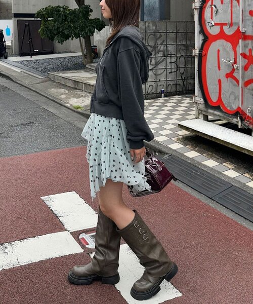 CIAOPANIC(チャオパニック)の「ピグメント刺繍ダブルジップフーディー / パーカー(パーカー・メンズ・チャコールグレー/イエロー/サーモンピンク/グレー/ブルー/パープル/ブラウン/ネイビー/ミント・X-SMALL/FREE)」の20枚目の写真