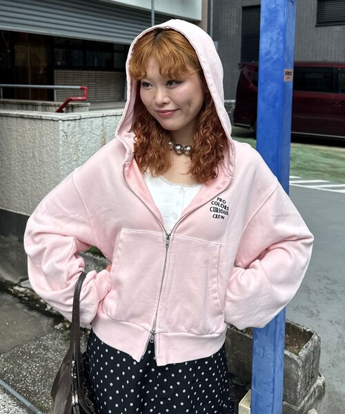 CIAOPANIC(チャオパニック)の「ピグメント刺繍ダブルジップフーディー / パーカー(パーカー・メンズ・チャコールグレー/イエロー/サーモンピンク/グレー/ブルー/パープル/ブラウン/ネイビー/ミント・X-SMALL/FREE)」の12枚目の写真