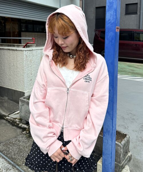 CIAOPANIC(チャオパニック)の「ピグメント刺繍ダブルジップフーディー / パーカー(パーカー・メンズ・チャコールグレー/イエロー/サーモンピンク/グレー/ブルー/パープル/ブラウン/ネイビー/ミント・X-SMALL/FREE)」の13枚目の写真