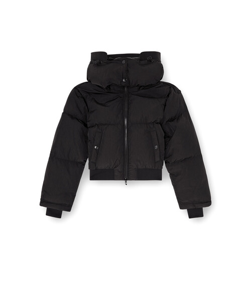 DIESEL(ディーゼル)の「ウィメンズ ダウンジャケット W-PEYT-SHORT-NEW-WD(ダウンジャケット/コート・レディース・ブラック/ホワイト・40/42/36/38/44)」の6枚目の写真