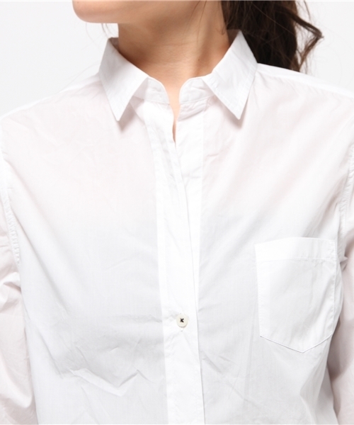 J'studio（ジェイストゥディオ）の「100番単　タイプライターシャツ（シャツ/ブラウス・レディース・ホワイト/ライトカーキ/ピンク系その他/ライトブルー/ピンク/ブルー・11号/7号/9号）」の7枚目の写真