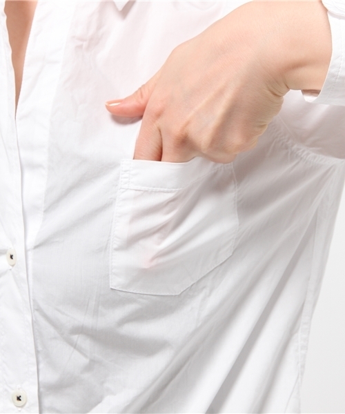 J'studio（ジェイストゥディオ）の「100番単　タイプライターシャツ（シャツ/ブラウス・レディース・ホワイト/ライトカーキ/ピンク系その他/ライトブルー/ピンク/ブルー・11号/7号/9号）」の10枚目の写真