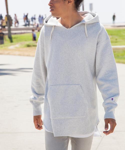 Champion（チャンピオン）の「＜Champion×monkey time＞ ∴ REVERSE WEAVE HOODIE/パーカー◆（パーカー・メンズ・ライトピンク/グレー/ネイビー・MEDIUM/X-LARGE/LARGE/SMALL）」の2枚目の写真