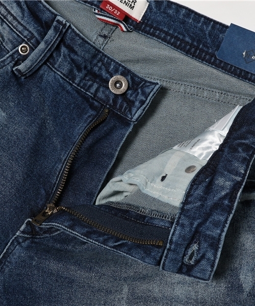HILFIGER DENIM（ヒルフィガーデニム）の「スリムフィットテパードデニムパンツ（デニムパンツ・メンズ・インディゴブルー・34inch/28inch/32inch/30inch）」の12枚目の写真