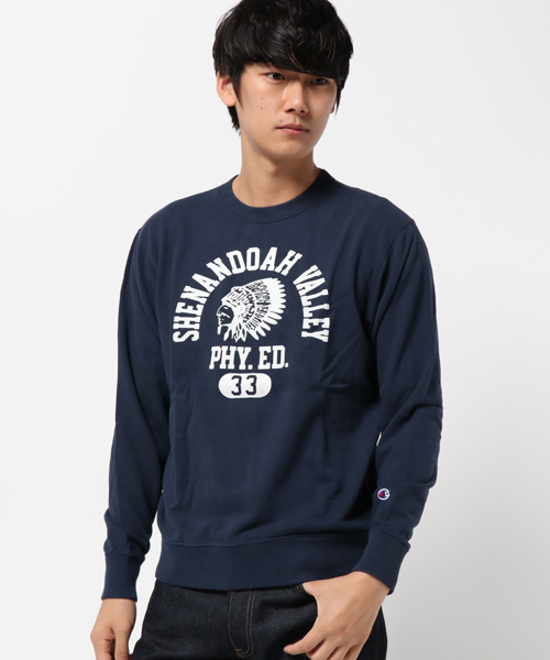Champion(チャンピオン)の「【Champion/チャンピオン】メンズ キャンパス クルーネックスウェットシャツ(スウェット・メンズ・グレー/バーガンディー/モスグリーン/ネイビー/オートミール・MEDIUM/SMALL/X-LARGE/LARGE)」の13枚目の写真