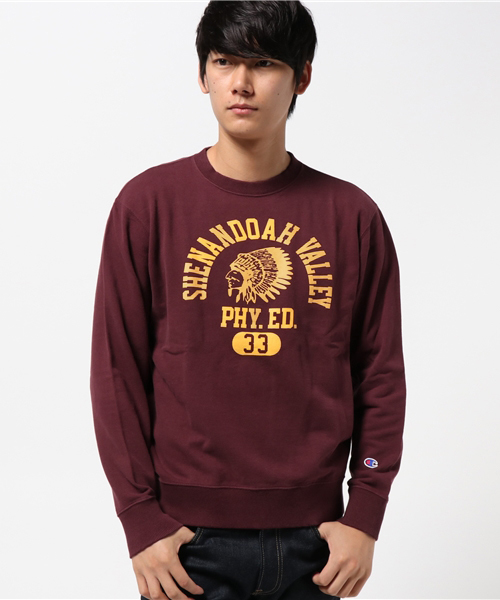 Champion(チャンピオン)の「【Champion/チャンピオン】メンズ キャンパス クルーネックスウェットシャツ(スウェット・メンズ・グレー/バーガンディー/モスグリーン/ネイビー/オートミール・MEDIUM/SMALL/X-LARGE/LARGE)」の5枚目の写真