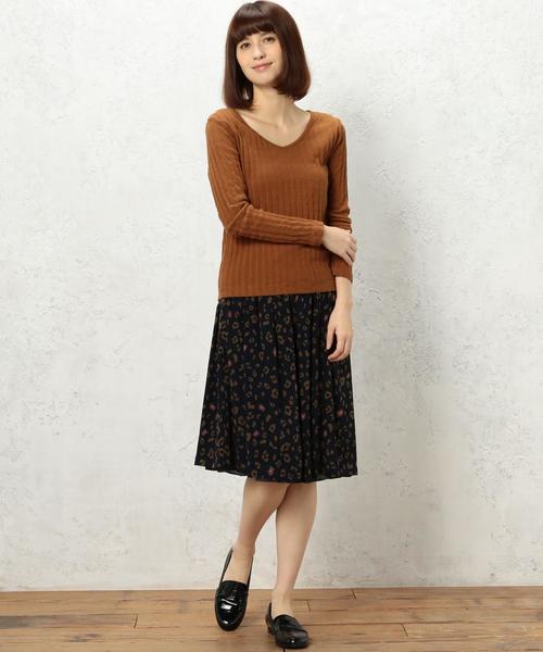 green label relaxing(グリーンレーベルリラクシング)の「RF monableヒョウPrtリバーシブル スカート◆(スカート・レディース・ベージュ/ネイビー・36/38)」の5枚目の写真